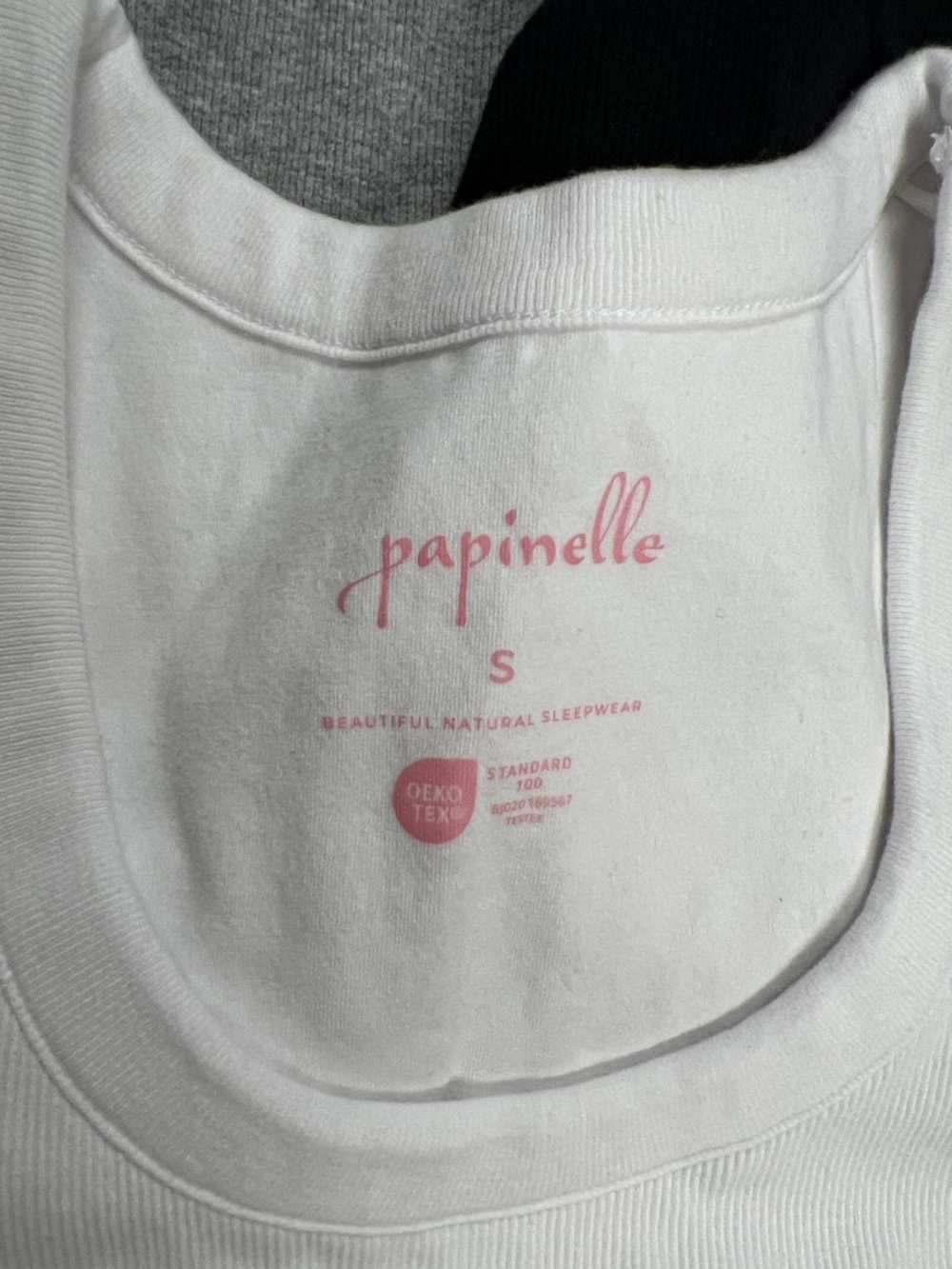 Papinelle Ribbed Shelf Bra Tank Tops - White, Gray & Black (3-Pack) - Picture 2 of 8